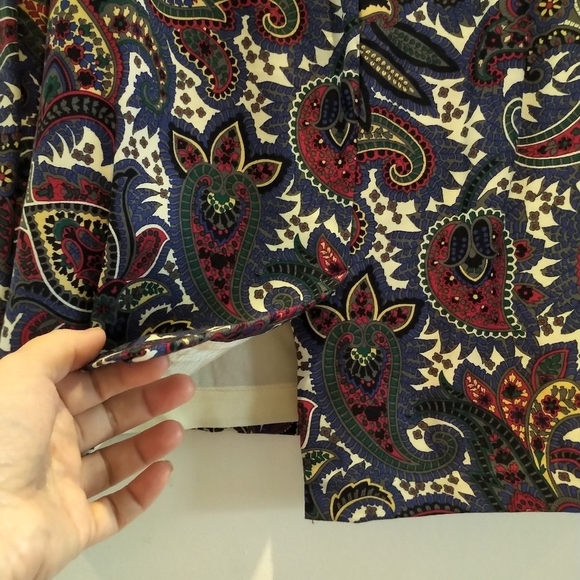 70's True Vintage Paisley Pencil Skirt Koret Piccolo Canadian Union Made (ILGWU) - Picture 8 of 16